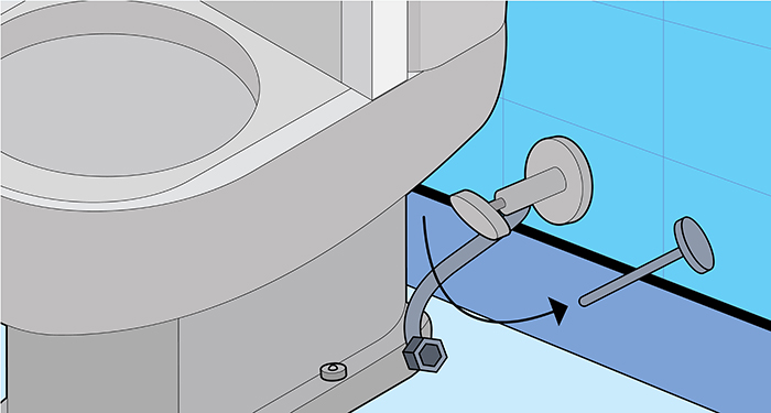 Removing cistern bolt