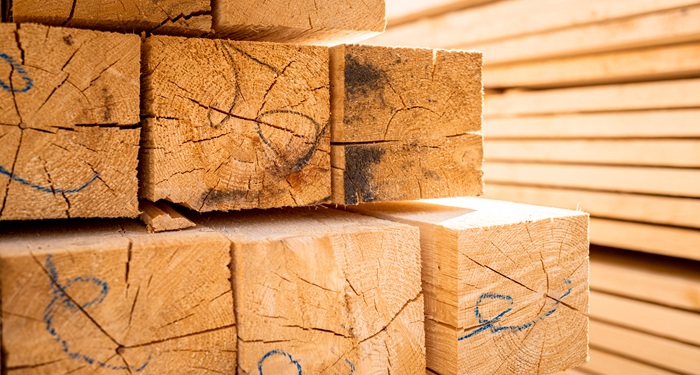 Close up of timber