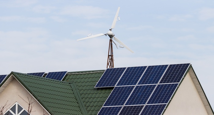 Turbine on house