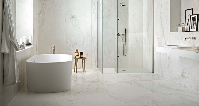 white marble bathroom