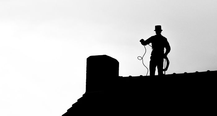 black and white chimney sweep