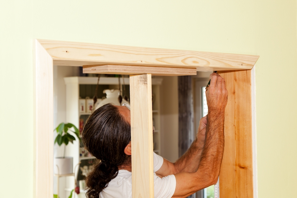 installing doorframe