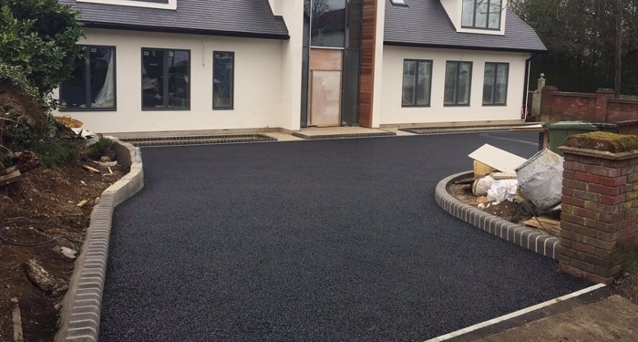 large tarmac driveway