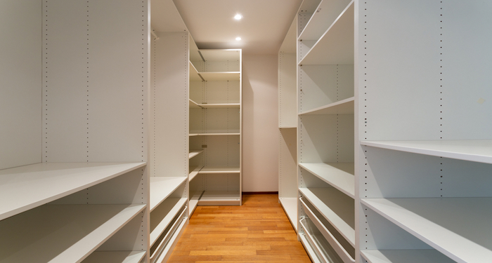 White fitted wardrobes