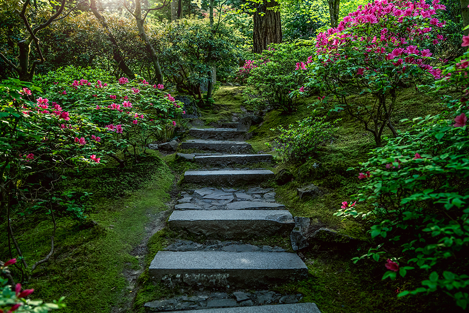 stone garden steps
