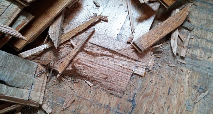 removing wood flooring