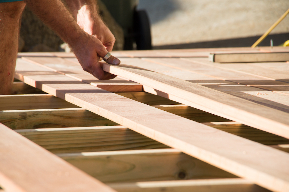 laying decking