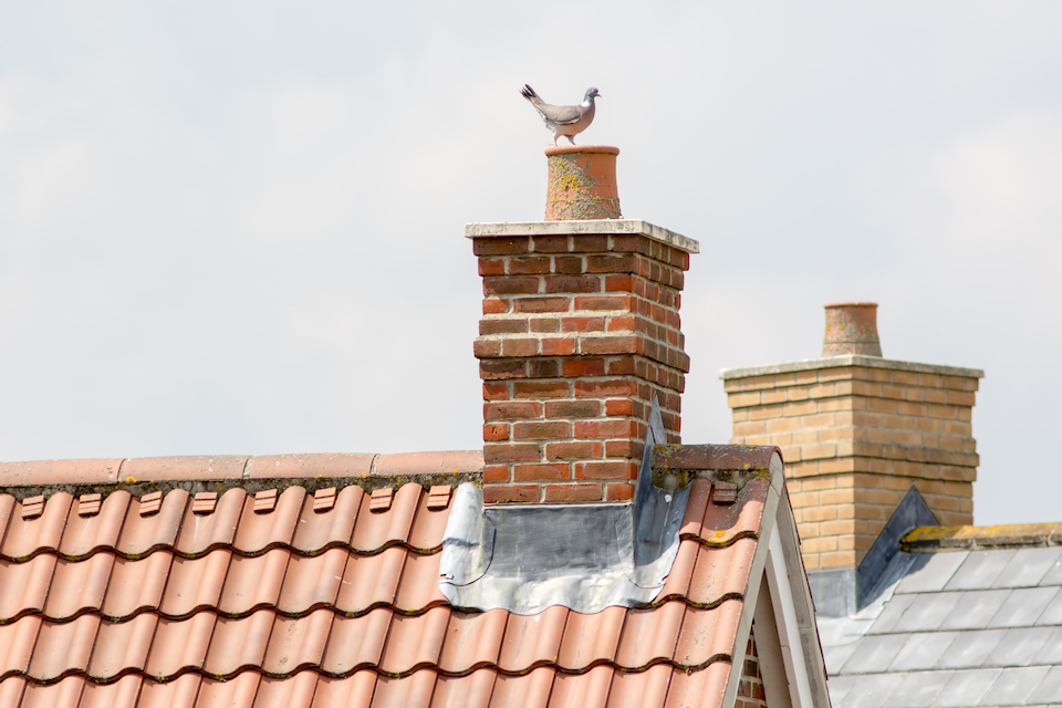 A chimney stack