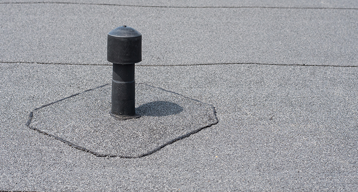 tower roof vent on flat roof