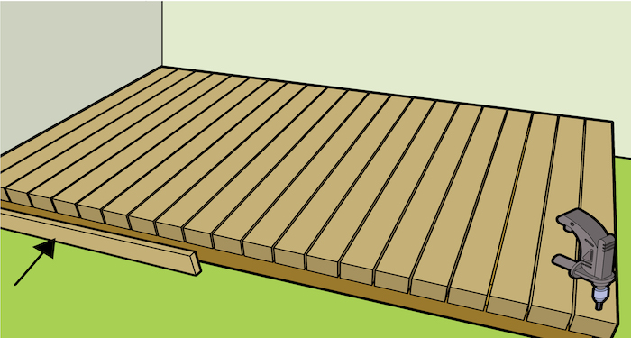 laying garden decking