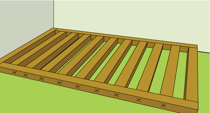 laying garden decking