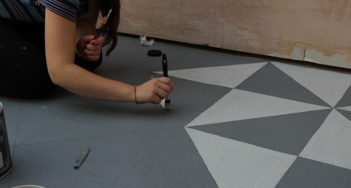 painting a floor