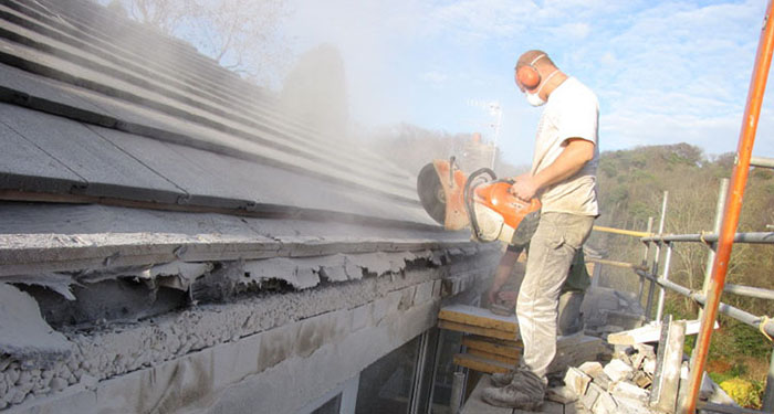 concrete gutter removal