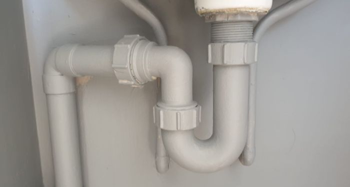 bathroom sink u bend leaking