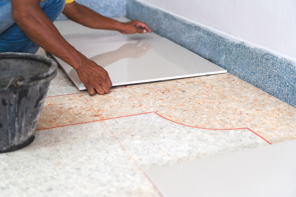 tiling a floor