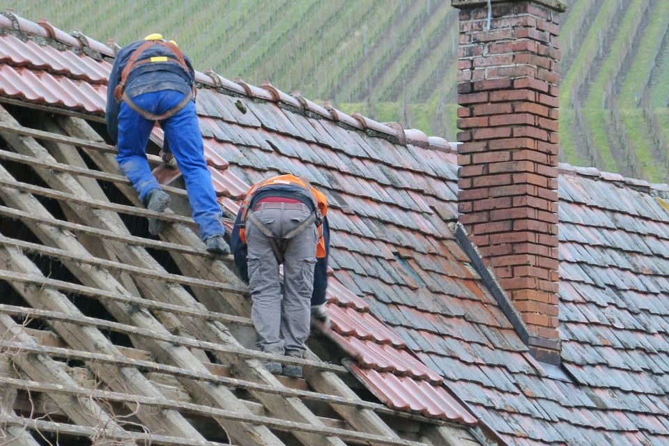 Men working on roof