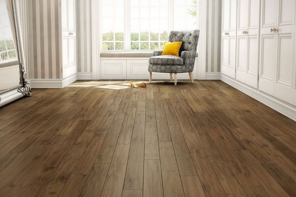 Hard wooden floor in lounge