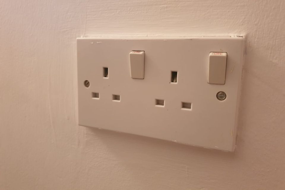 close up of plug socket